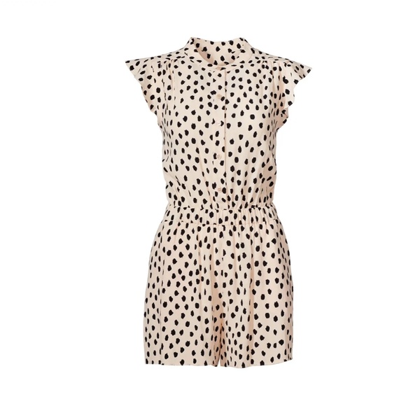Kate Spade New York Leopard Dot Crepe Romper Size 4 - Picture 4 of 9